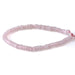 This is a Dakota Stones 6mm Rose Quartz Large Hole Gemstone strand with faceted hexagon beads in 8 inch strand.
