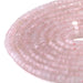 This is a Dakota Stones 6mm Rose Quartz Large Hole Gemstone strand with faceted hexagon beads in 8 inch strand.