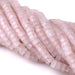 This is a Dakota Stones 6mm Rose Quartz Large Hole Gemstone strand with faceted hexagon beads in 8 inch strand.