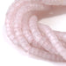 This is a Dakota Stones 6mm Rose Quartz Large Hole Gemstone strand with faceted hexagon beads in 8 inch strand.