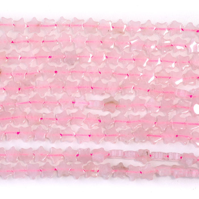 Rose Quartz 6mm Star - 15-16 Inch