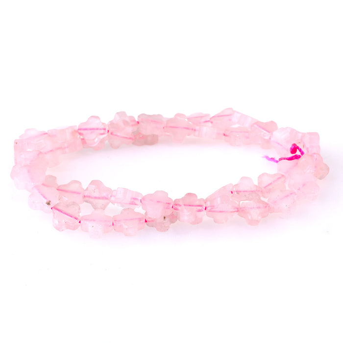 Rose Quartz 8mm Cross - 15-16 Inch