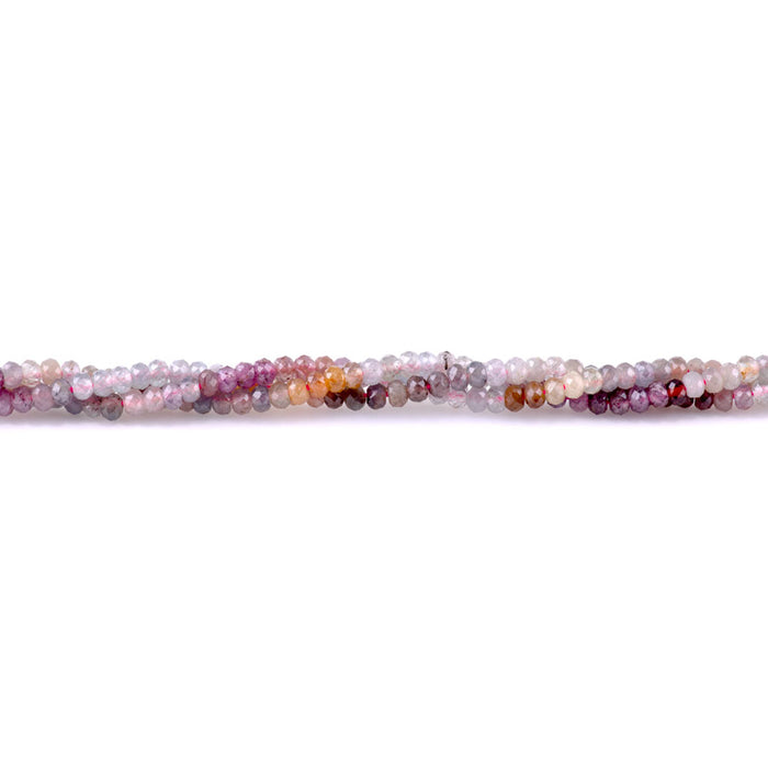 Ruby and Sapphire 4mm Faceted Rondelle Banded - 15-16 Inch