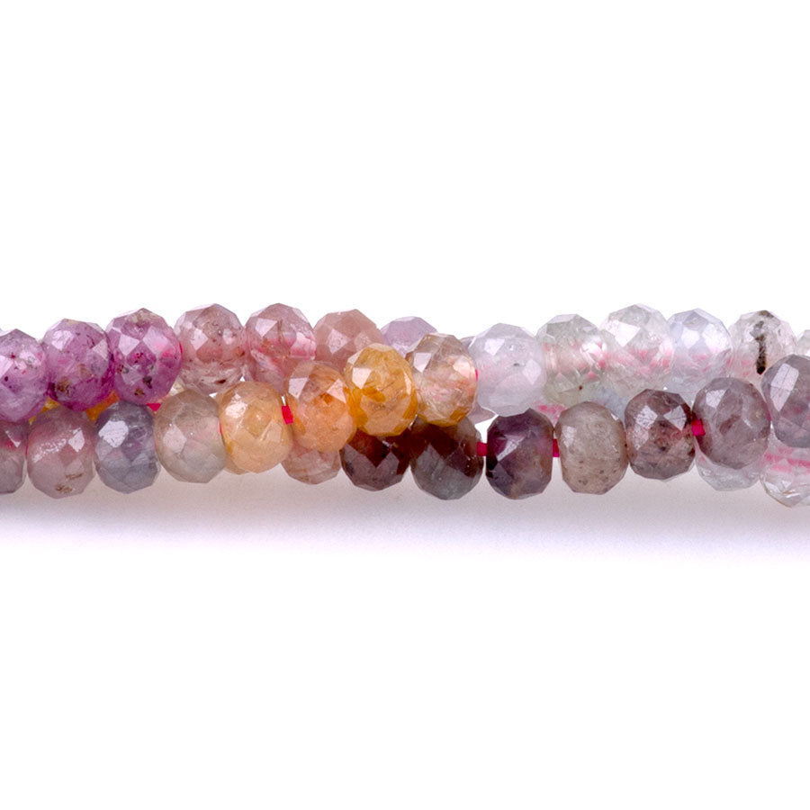 Ruby and Sapphire 4mm Faceted Rondelle Banded - 15-16 Inch