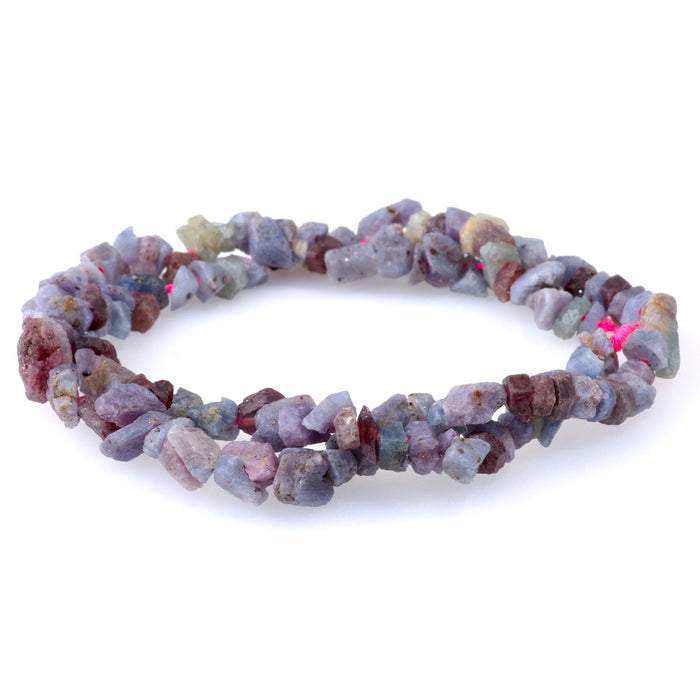 Ruby and Sapphire 6-8mm Rough Nugget A Grade - 15-16 Inch