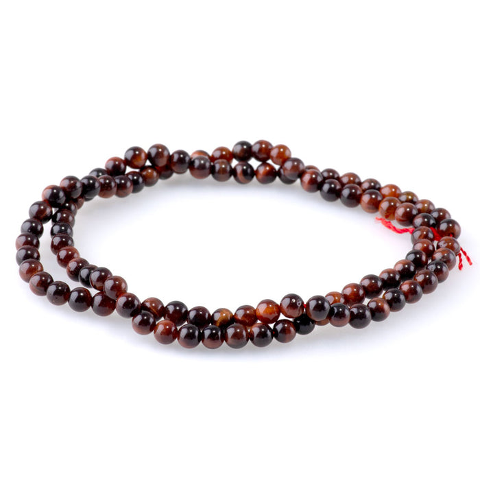 Red Tiger Eye 4mm Round - 15-16 Inch