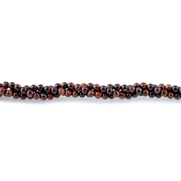 Red Tiger Eye 4mm Round - 15-16 Inch