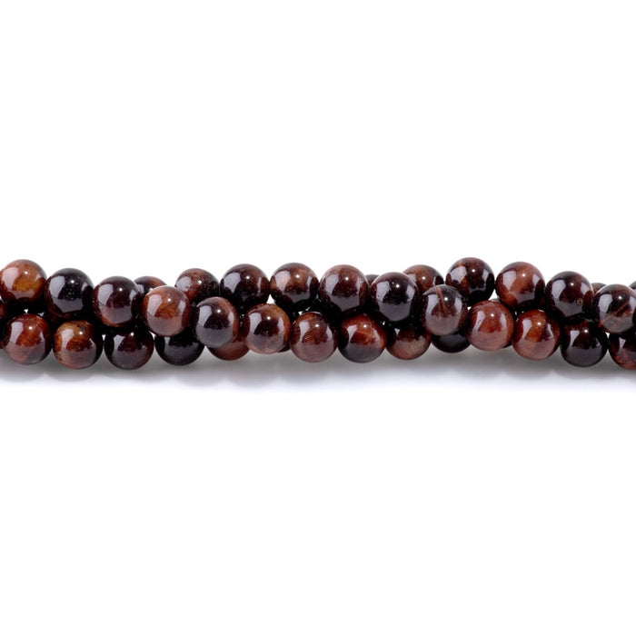 Red Tiger Eye 8mm Round - 15-16 Inch