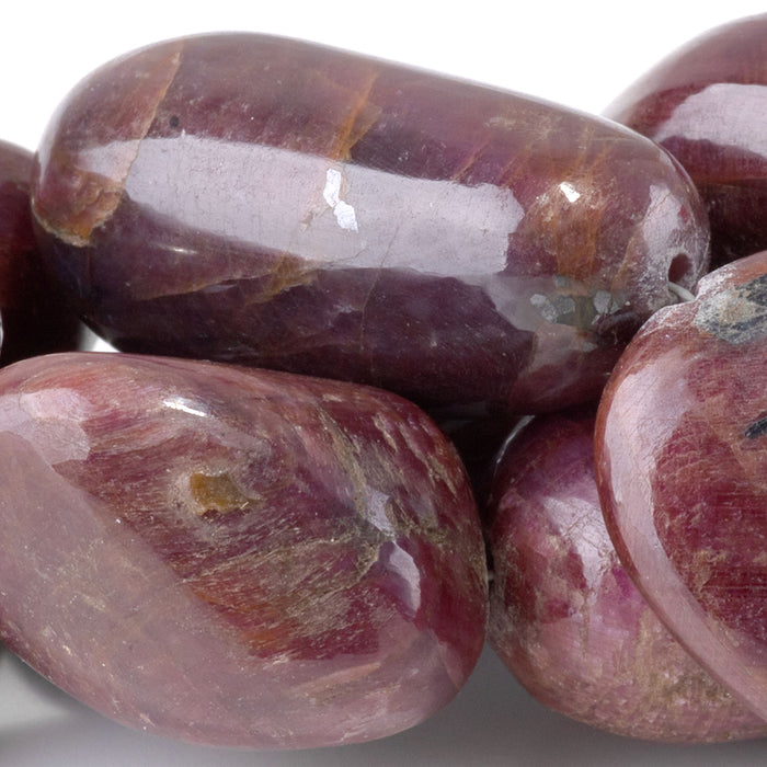 Ruby 10-18x14-20mm Dyed Irregular Nugget Beads - 7-8 Inch