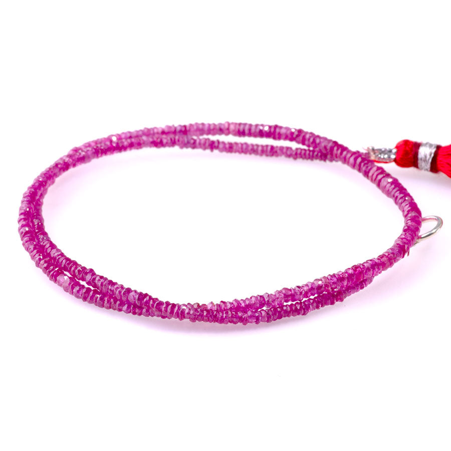 Natural Pink Ruby 2-3mm Faceted Rondelle - 13-14 Inch — Dakota Stones