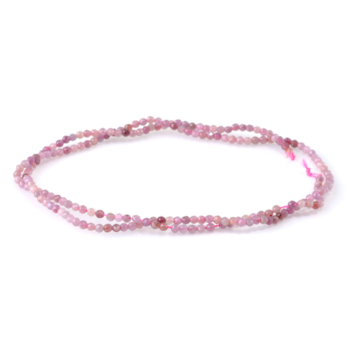 Ruby 2mm Faceted Round AA Grade - 15-16 Inch