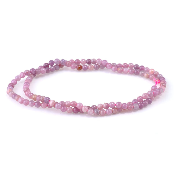 This is a Dakota Stones 3mm Ruby Gemstone strand with AA grade round beads in 15-16 inch strand.