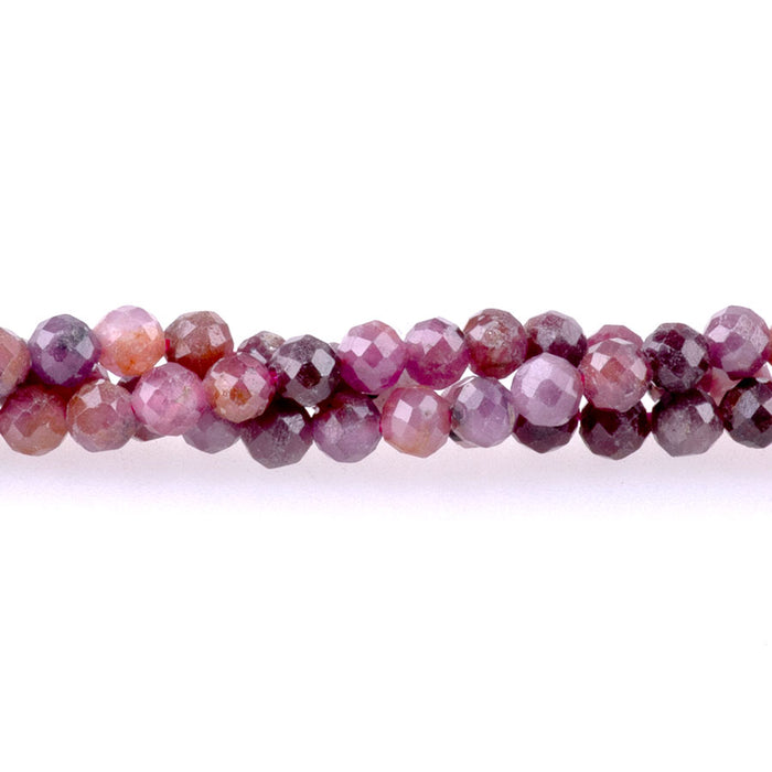 Ruby 3mm Round Faceted A Grade - 15-16 Inch