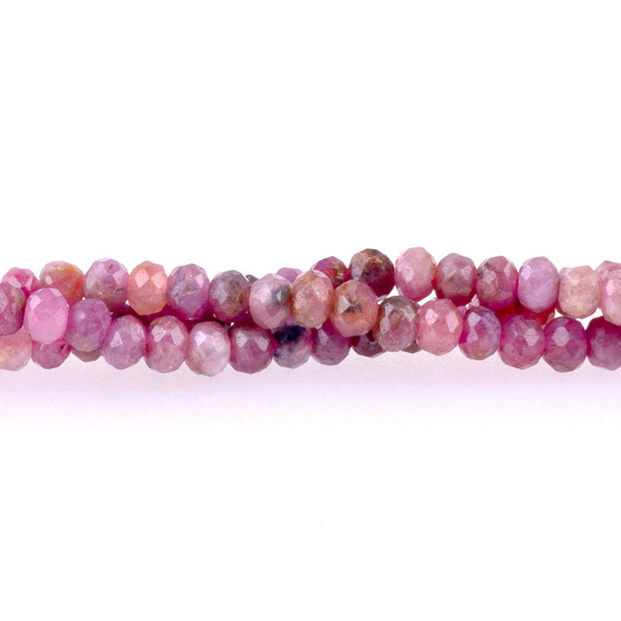 Ruby 2x3mm Faceted Rondelle A Grade - 15-16 Inch