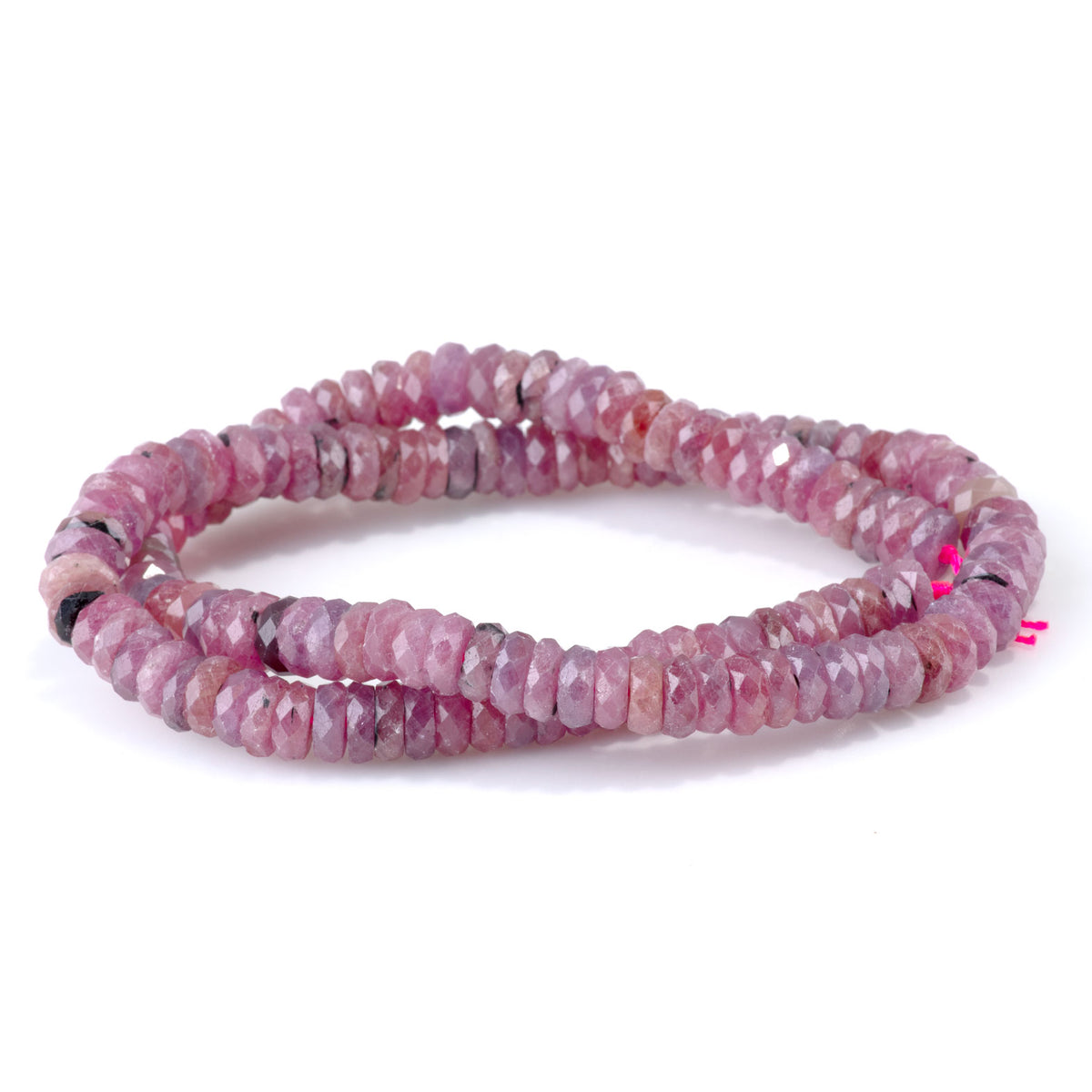 Ruby 3x7mm Faceted Tyre Beads AA Grade - 15-16 Inch — Dakota Stones