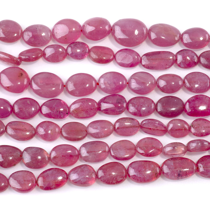 Ruby 4-12mm Graduated Oval - 17 Inch