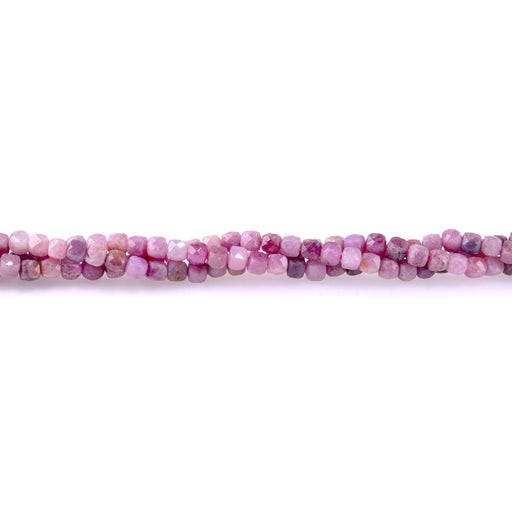 Ruby 4mm Faceted Cube A Grade - 15-16 Inch