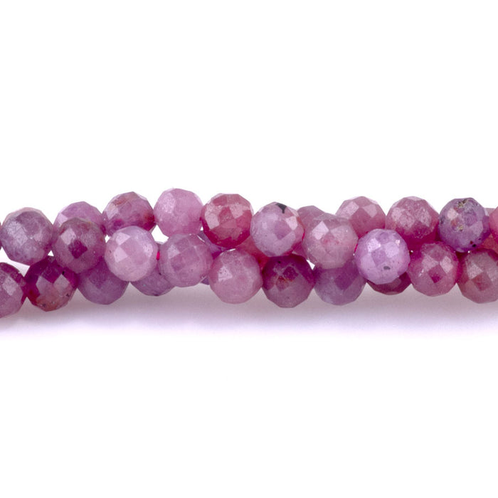 Ruby 4mm Microfaceted Round A Grade - 15-16 Inch