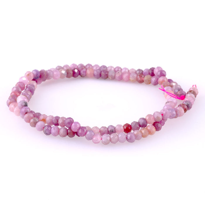 Ruby 3x4mm Faceted Rondelle A Grade - 15-16 Inch