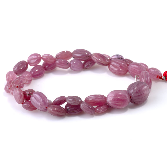 Ruby 6-16mm Graduated Carved Oval - 15-16 Inch