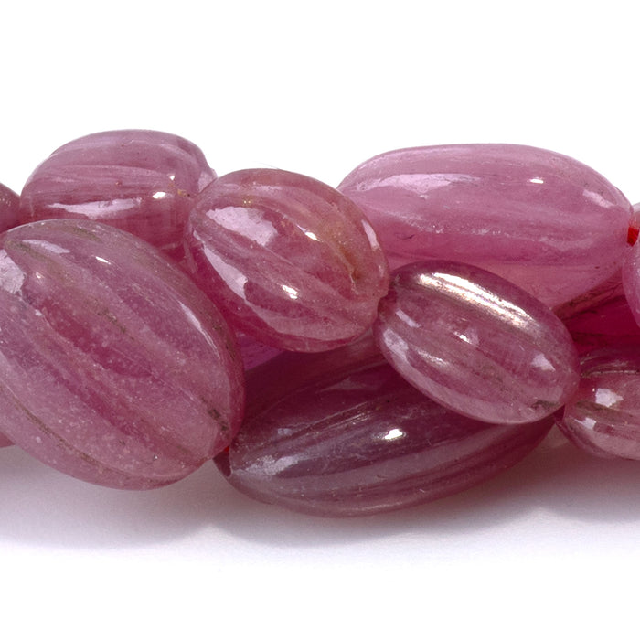 Ruby 6-16mm Graduated Carved Oval - 15-16 Inch