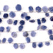 This is a Dakota Stones 10x12-13x15mm Sapphire Slice Gemstone strand with irregular beads in 8 inch strand.