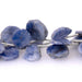 This is a Dakota Stones 10x12-13x15mm Sapphire Slice Gemstone strand with irregular beads in 8 inch strand.