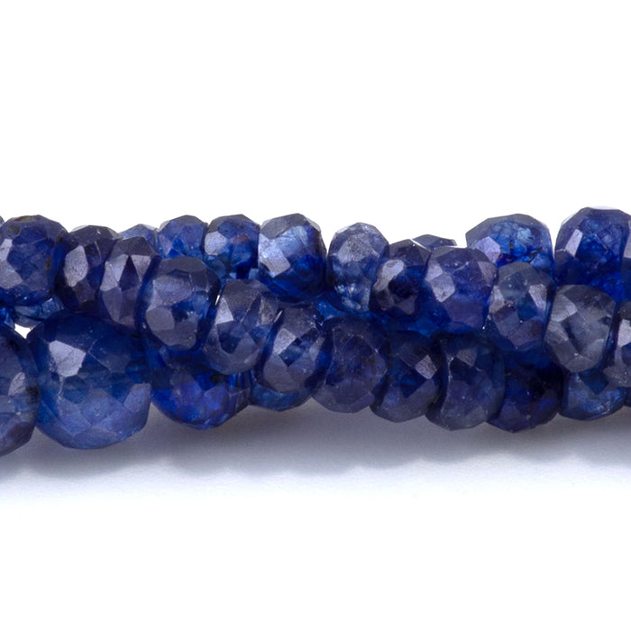 Sapphire 2-6mm Graduated Faceted Rondelle - 18 Inch