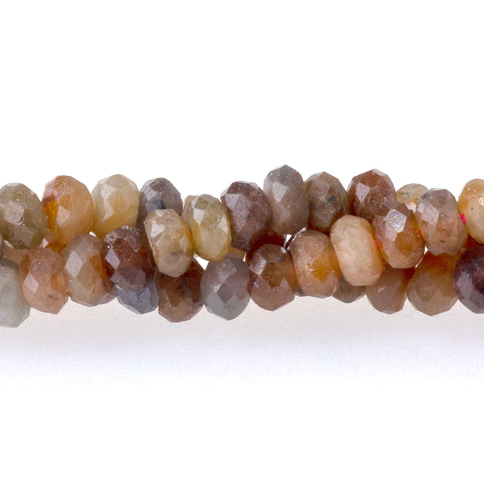 Mixed Sapphire 2x4mm Thin Faceted Rondelle - 15-16 Inch