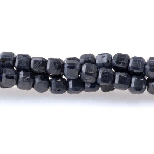This is a Dakota Stones 3mm Sapphire Gemstone strand with A grade table-cut cube beads in 15-16 inch strand.