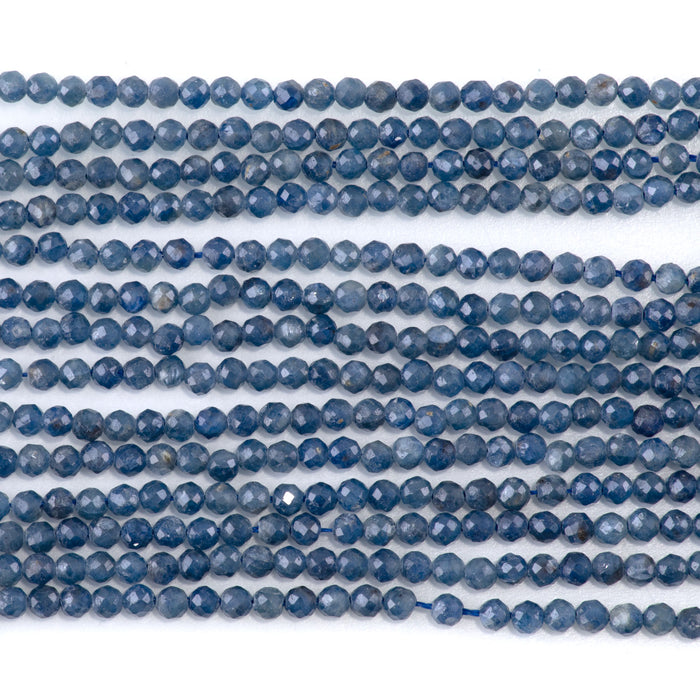 Sapphire 3mm Round Faceted AAA Grade - 15-16 Inch