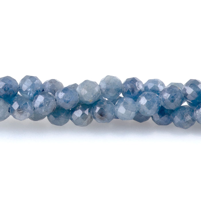 Sapphire 3mm Round Faceted AAA Grade - 15-16 Inch