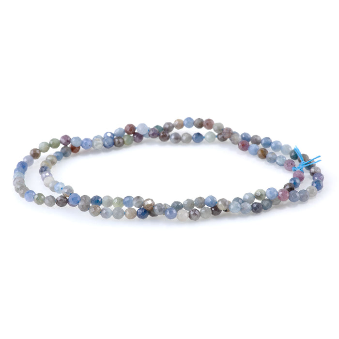 Multi Sapphire 3mm Faceted Round - 15-16 Inch