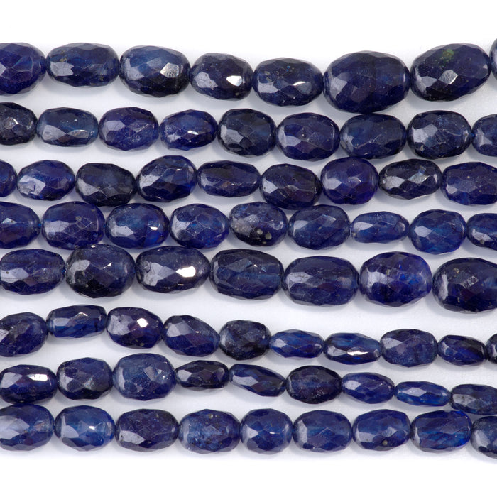 Sapphire 4-12mm Graduated Faceted Oval - 17 Inch