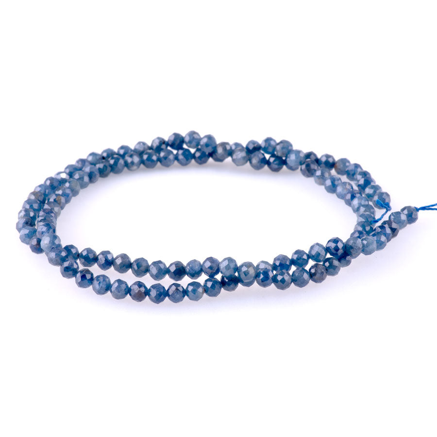 Sapphire 4mm Round Faceted AAA Grade - 15-16 Inch