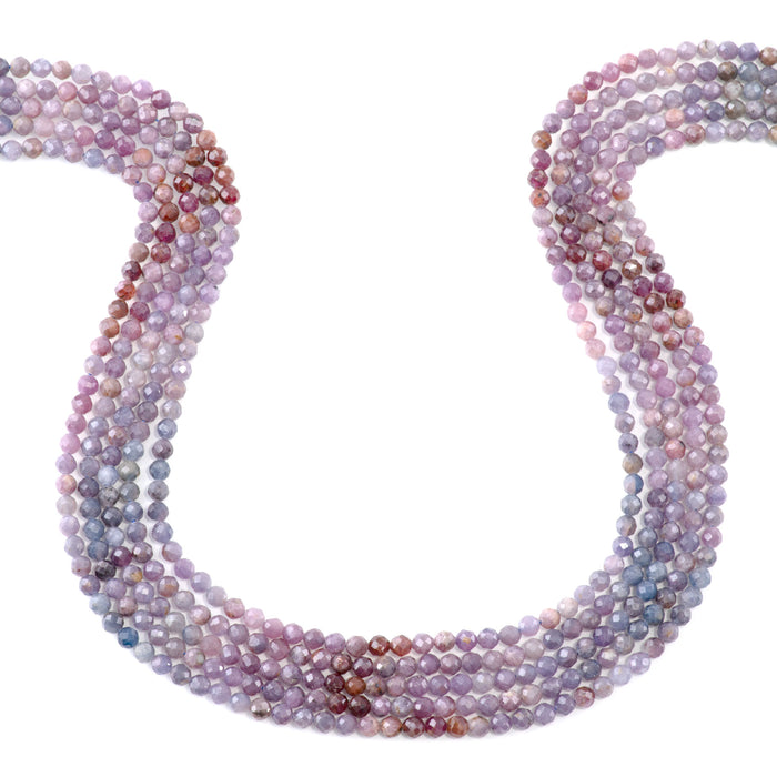Sapphire 4mm Banded Purple Faceted Round A Grade - 15-16 Inch