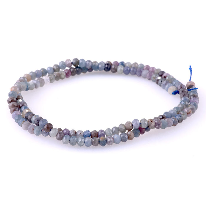 Sapphire 4mm Faceted Rondelle - 15-16 Inch