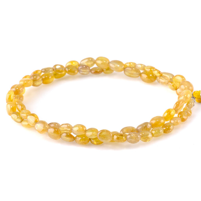 Yellow Sapphire 4x5-6x8mm Faceted Pebble - 15-16 Inch