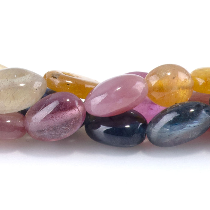 Multi Sapphire 5-10mm Graduated Oval - 15-16 Inch