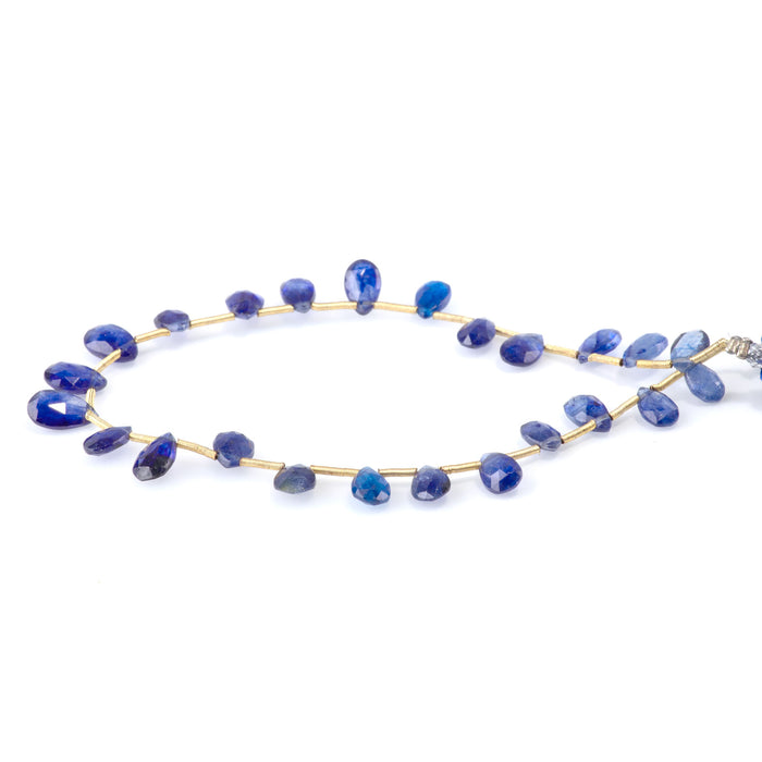 Sapphire 6-10mm Faceted Pear - 8 Inch