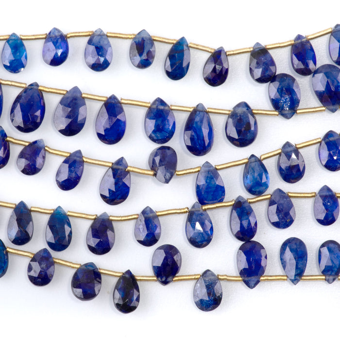 Sapphire 6-10mm Faceted Pear - 8 Inch