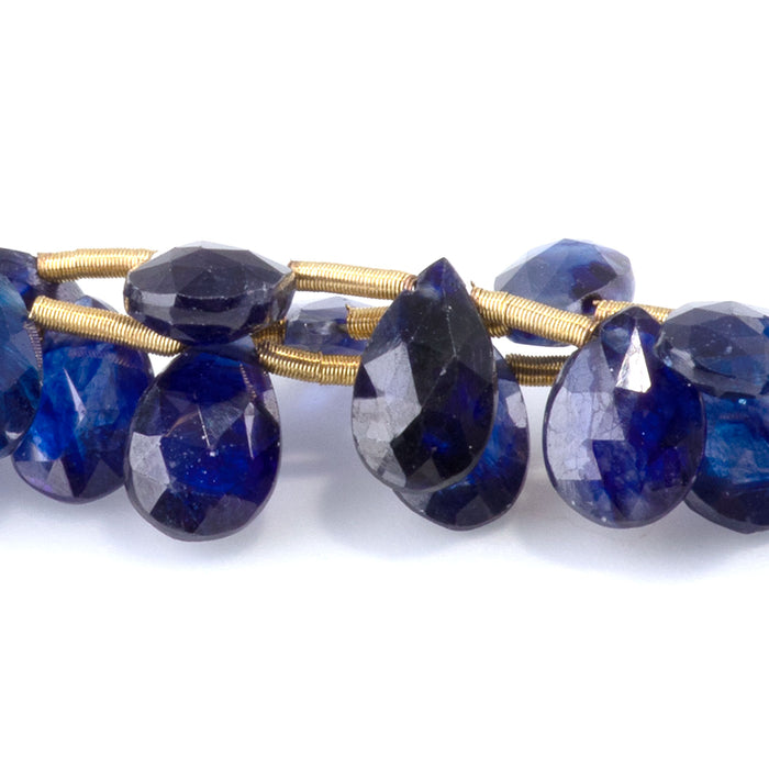 Sapphire 6-10mm Faceted Pear - 8 Inch