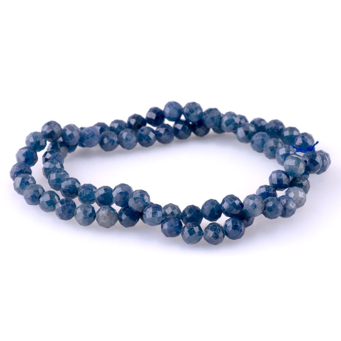 Sapphire 6mm Round Faceted AAA Grade - 15-16 Inch