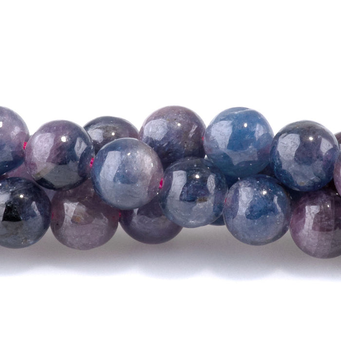 Sapphire 6mm Purple/Blue Round AA Grade - 15-16 Inch