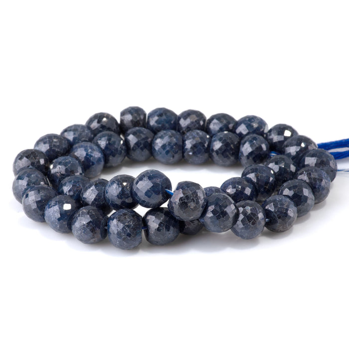 Sapphire 8-9x10-11mm Faceted Irregular Rondelle Beads - 15-16 Inch