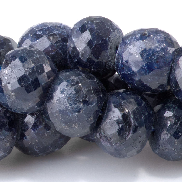 Sapphire 8-9x10-11mm Faceted Irregular Rondelle Beads - 15-16 Inch
