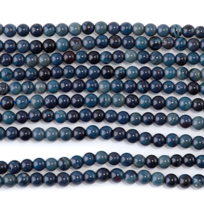 Sieber Agate 4mm Round AA Grade - 15-16 Inch