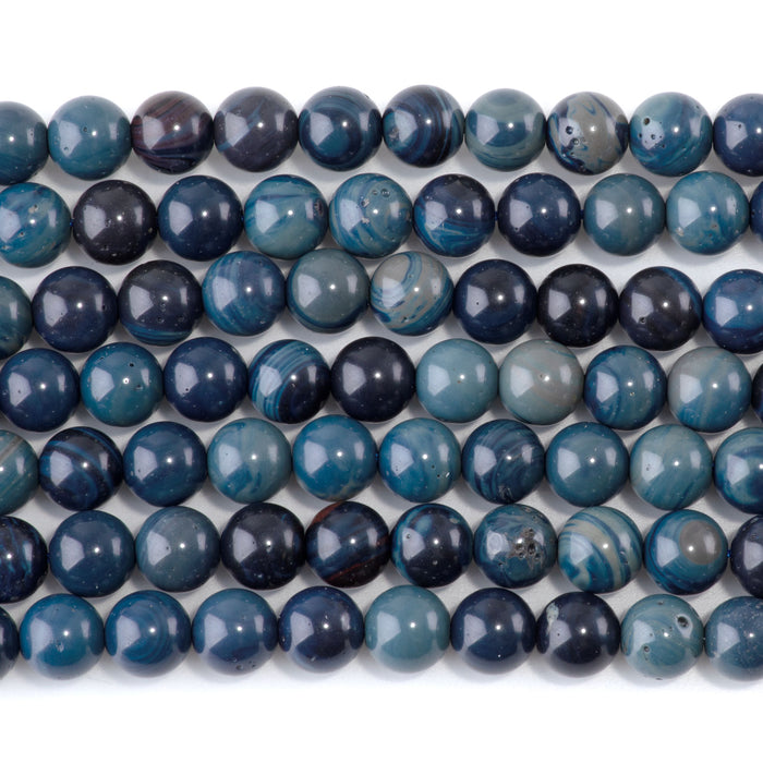 Sieber Agate 8mm Round AA Grade - 15-16 Inch