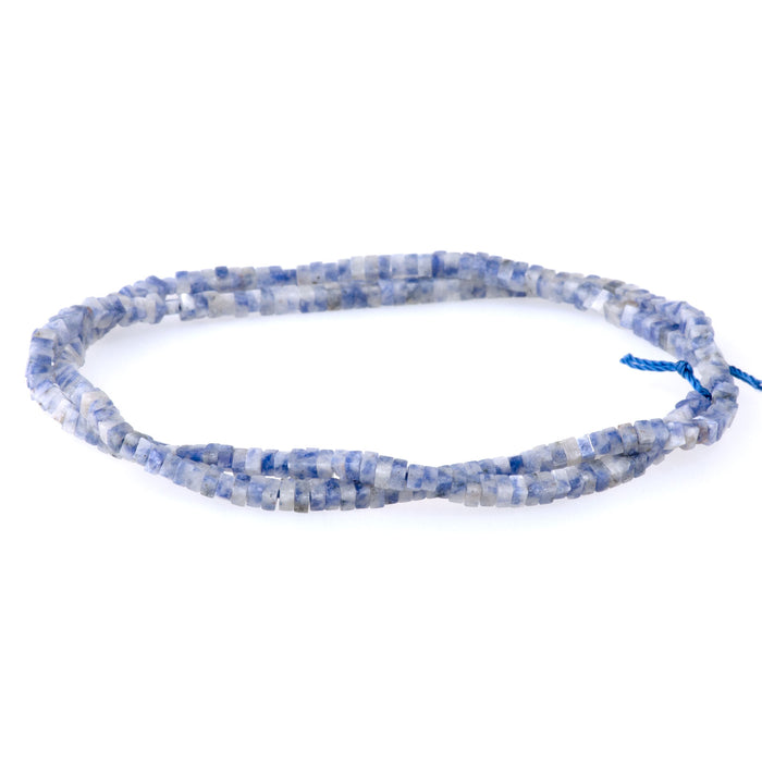 Snowflake Sodalite 1x2mm Square Rondelle - 15-16 Inch