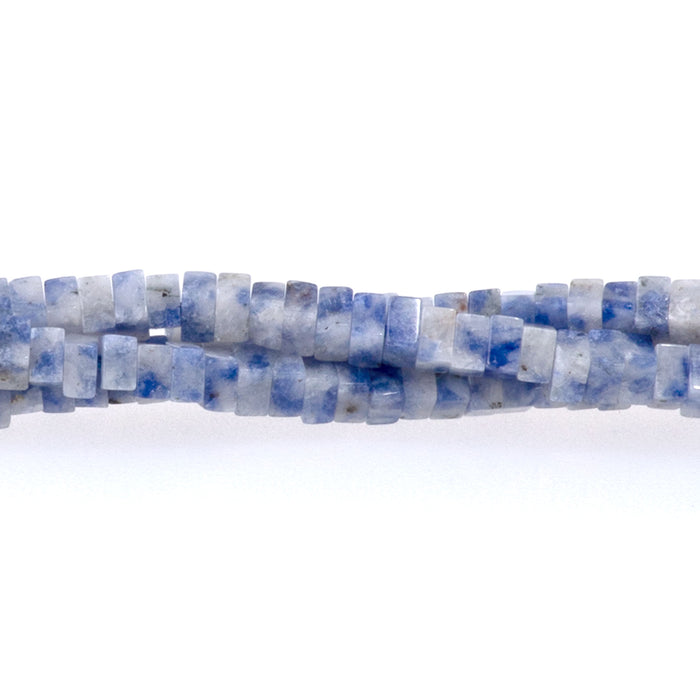 Snowflake Sodalite 1x2mm Square Rondelle - 15-16 Inch